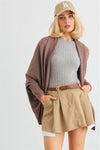 Batwing Sleeve Open Front Cardigan