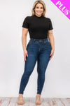 Plus Size Ribbed Short Sleeve Bodysuit