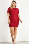 Plus Size Solid Bodycon Mini Dress