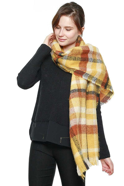 Multi Colored Bold Plaid Scarf