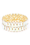 Rectangle Rhinestone Stretch Bracelet