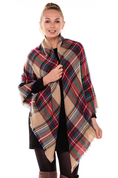 Oversized Plaid Square1 Scarf