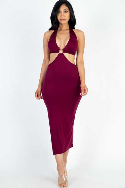 Cut-out Halter Neck