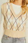 Argyle Print Sweater Vest