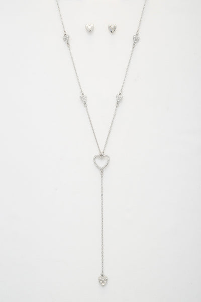 Heart Y Shape Metal Necklace