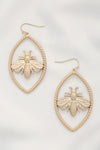 Bee Marquise Shape Dangle Earring