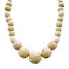 Raffia & Wood Ball Necklace