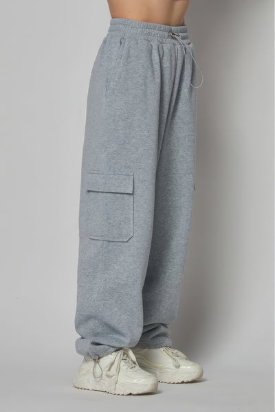 Fleece Lined Cargo Sweat Jogger Pants