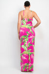 Scoop Tropical Print Maxi Dress