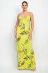 Scoop Tropical Print Maxi Dress