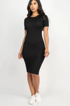 Ribbed Bodycon Midi Dress